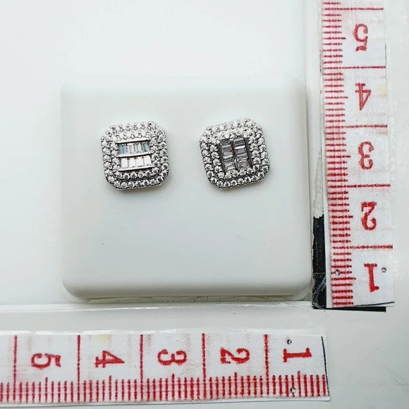 "925 Sterling Silver Plated CZ Earrings, EVBRS562 - Picture 10 of 10